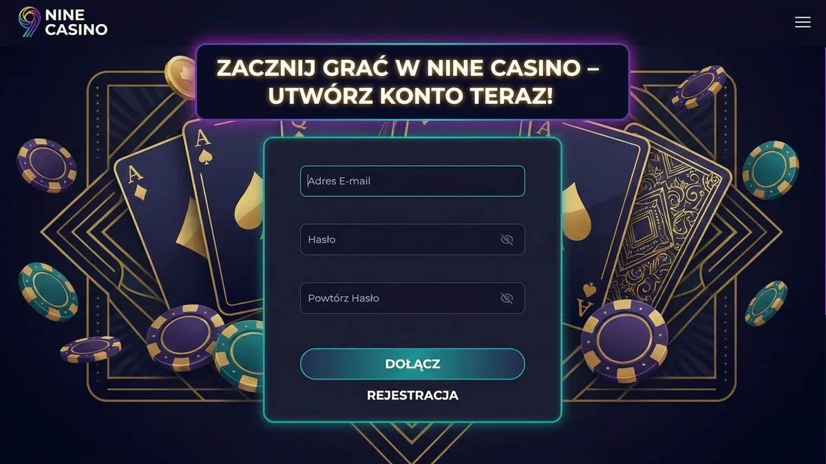 Rejestracja z bonusem w Nine Casino